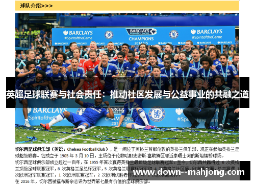 英超足球联赛与社会责任：推动社区发展与公益事业的共融之道